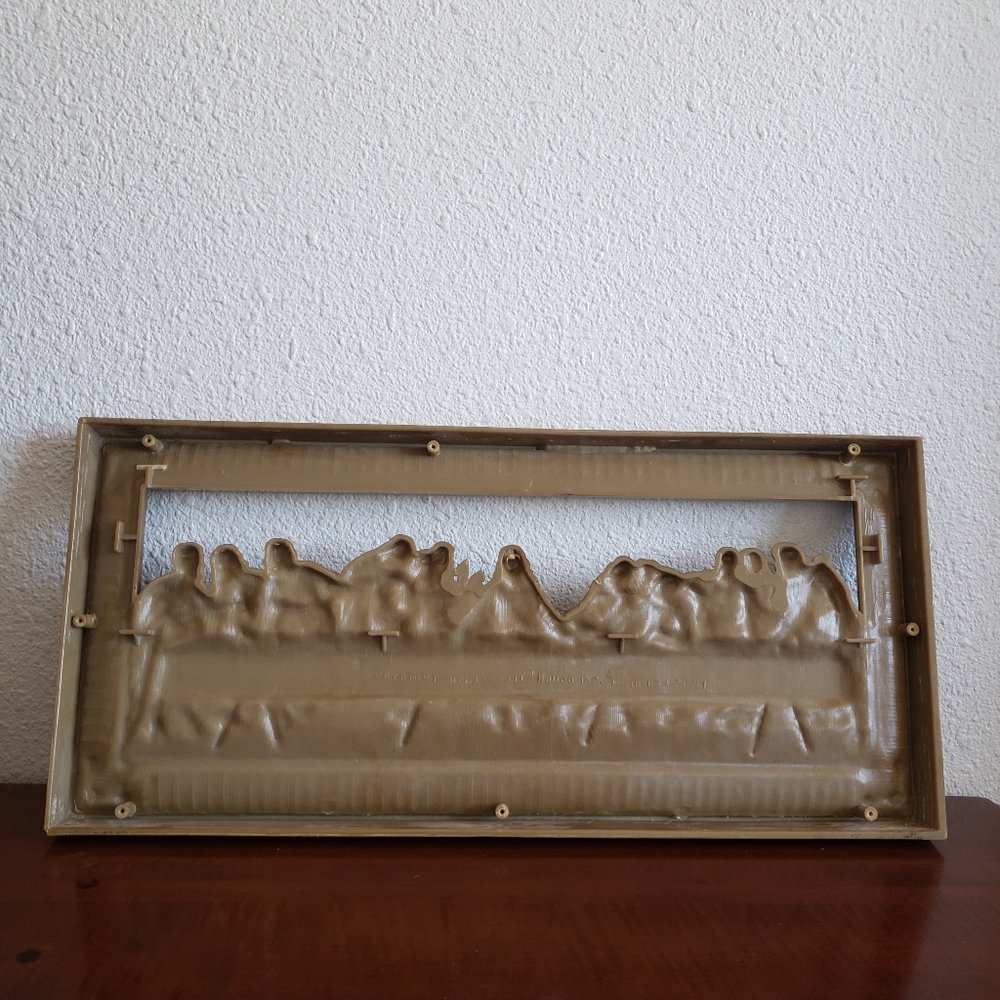 Vintage Secret Supper Carved Detailed Wall Decor Homco # - Picture 2 of 16